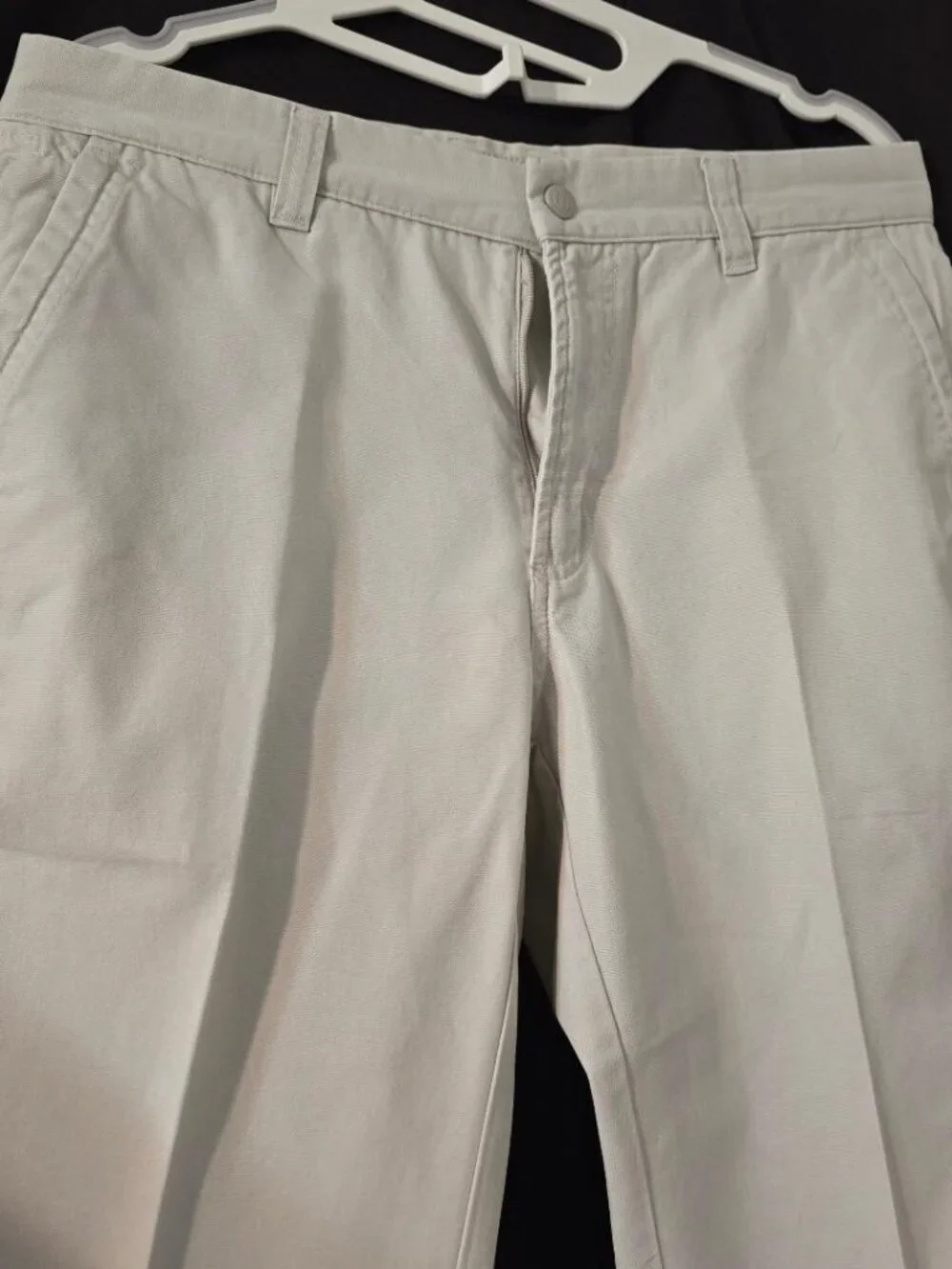 10 Columbia Vintage Womens White-off Relaxed Straight Pockets Casual